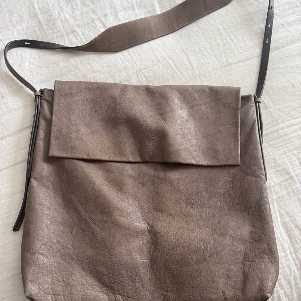 Rick Owens Brown Leather Shoulder Bag
